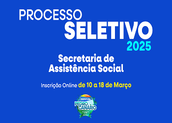 Prefeitura de Pedro Canário abre inscrições para Processo Seletivo.